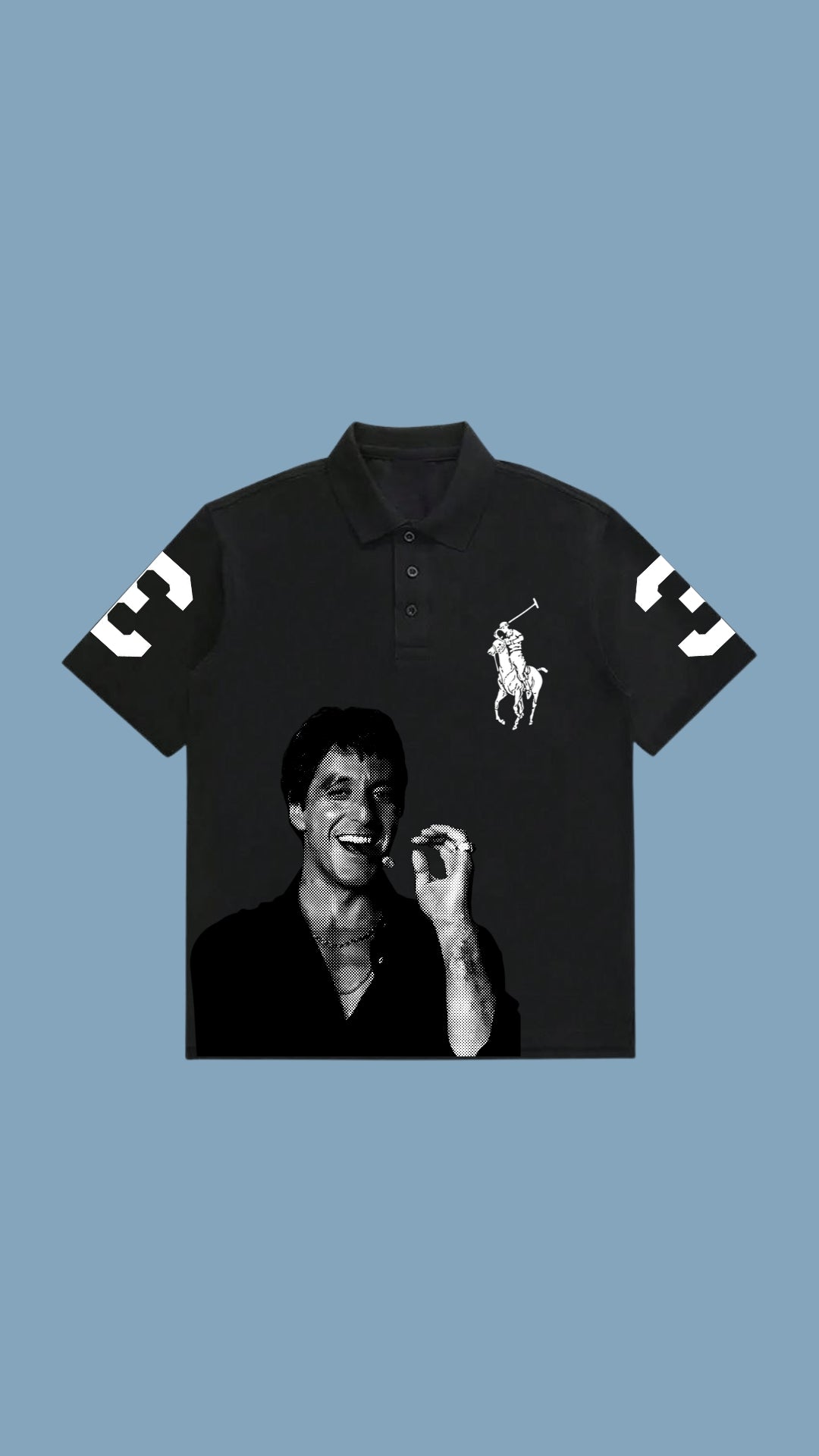 TONY MONTANA polo shirt - Black – PLOTWEAR