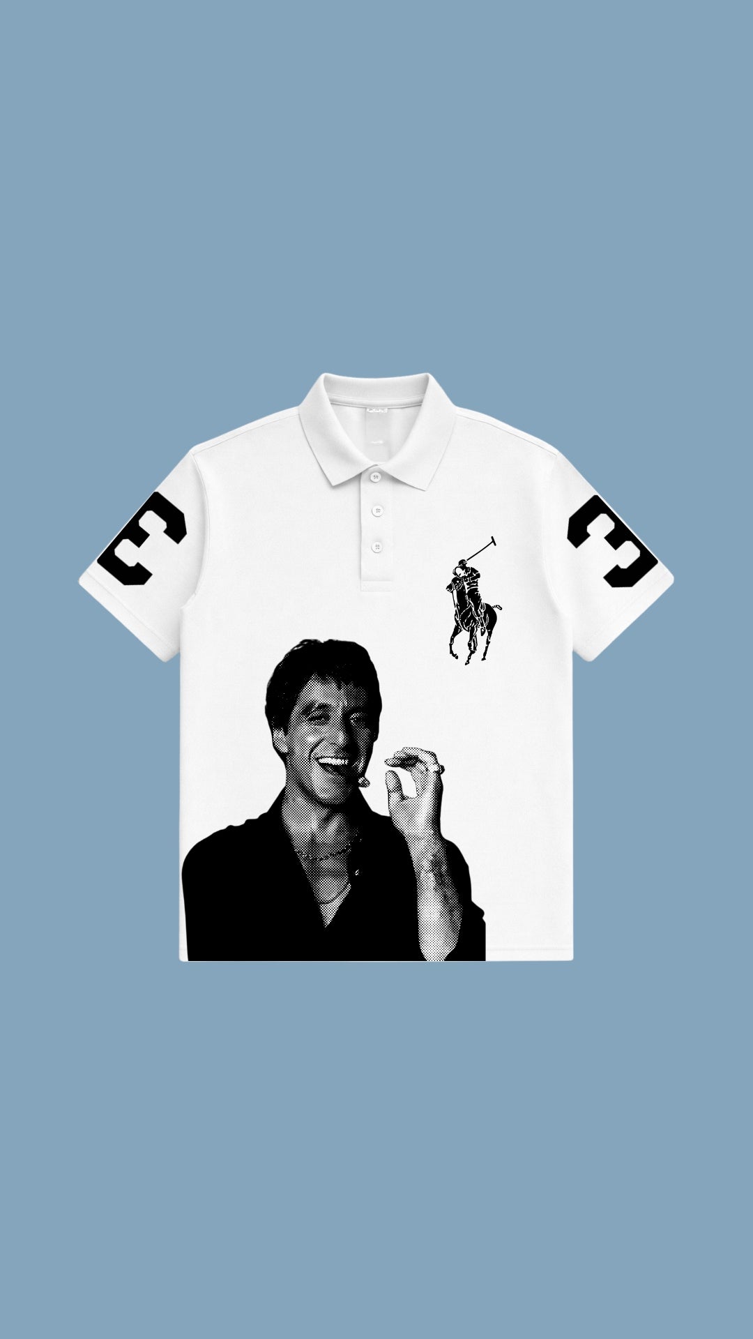 TONY MONTANA polo shirt - White