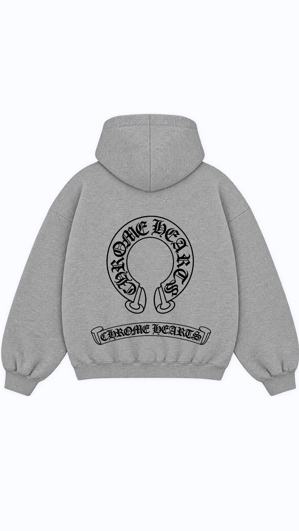 CHROME HEARTS zip up hoodie - Grey
