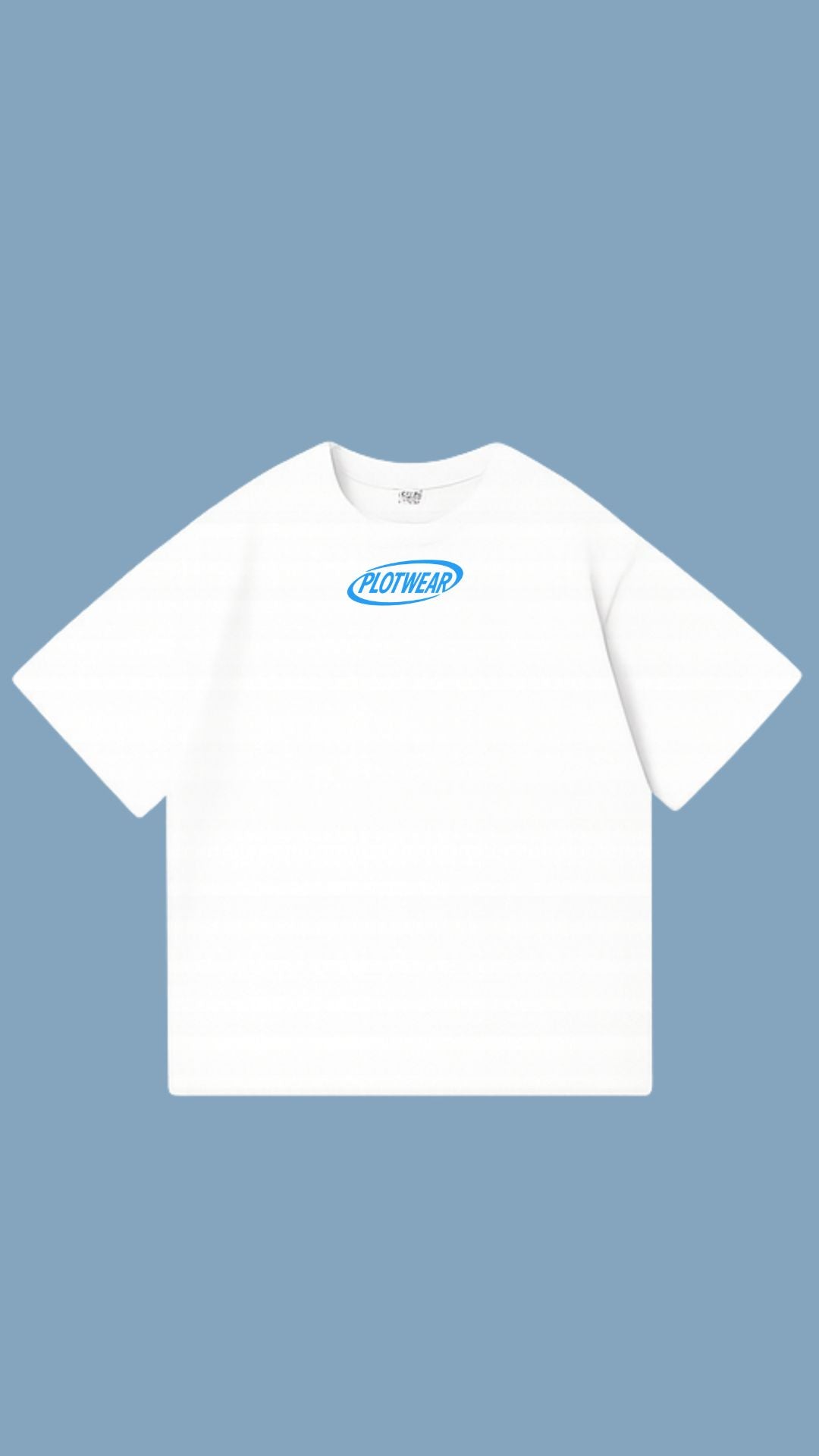 PLOTWEAR oversized shirt - White & Light Blue