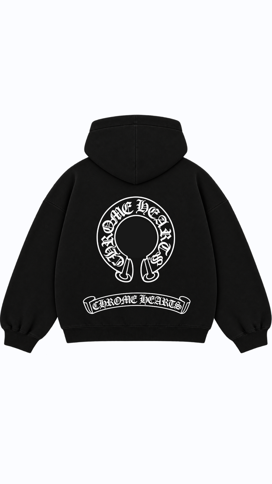 CHROME HEARTS zip up hoodie - Black