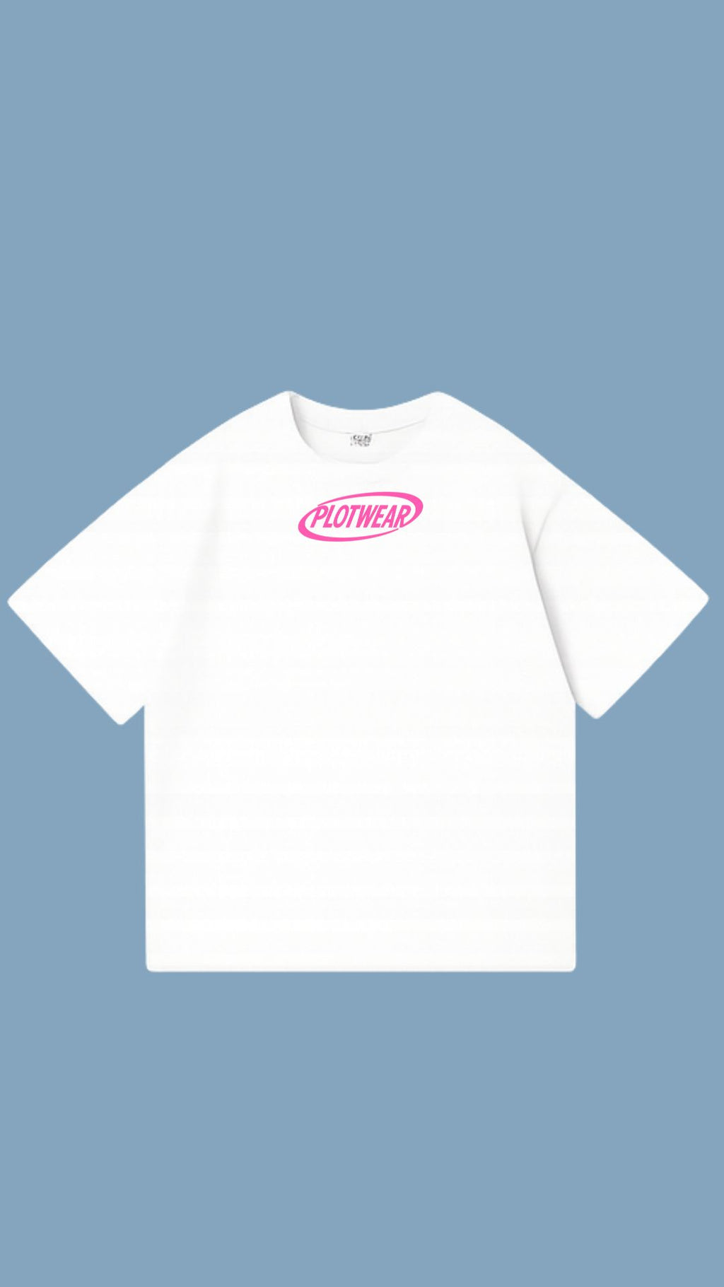 PLOTWEAR oversized shirt - White & Pink