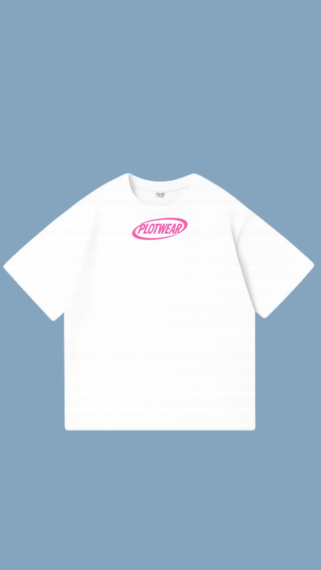 PLOTWEAR oversized shirt - White & Pink