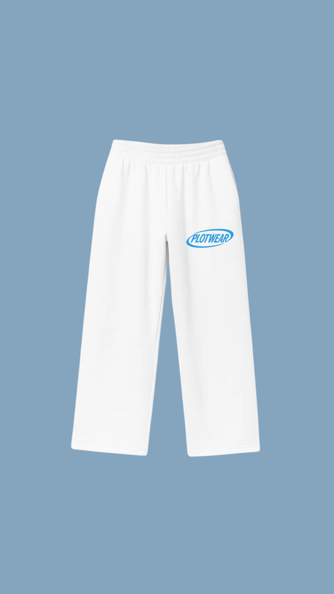 PLOTWEAR joggers - White & Light Bleu