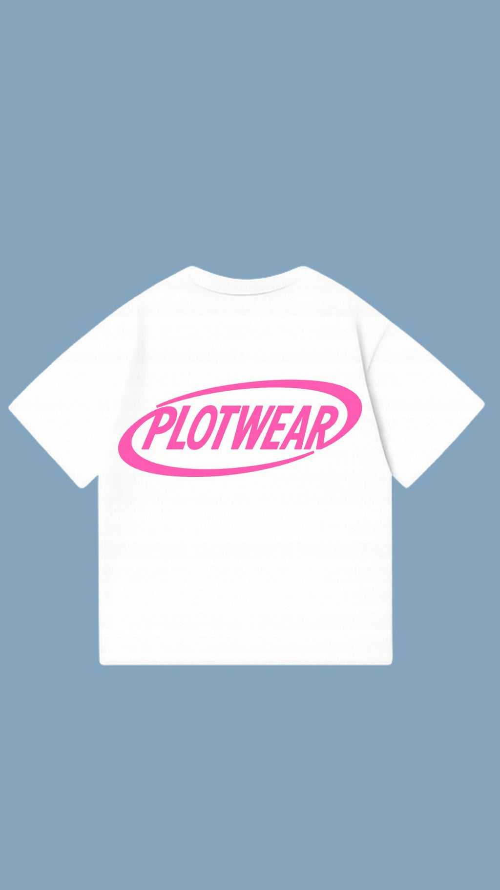 PLOTWEAR oversized shirt - White & Pink