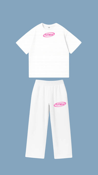 FALL tracksuit - White & Pink