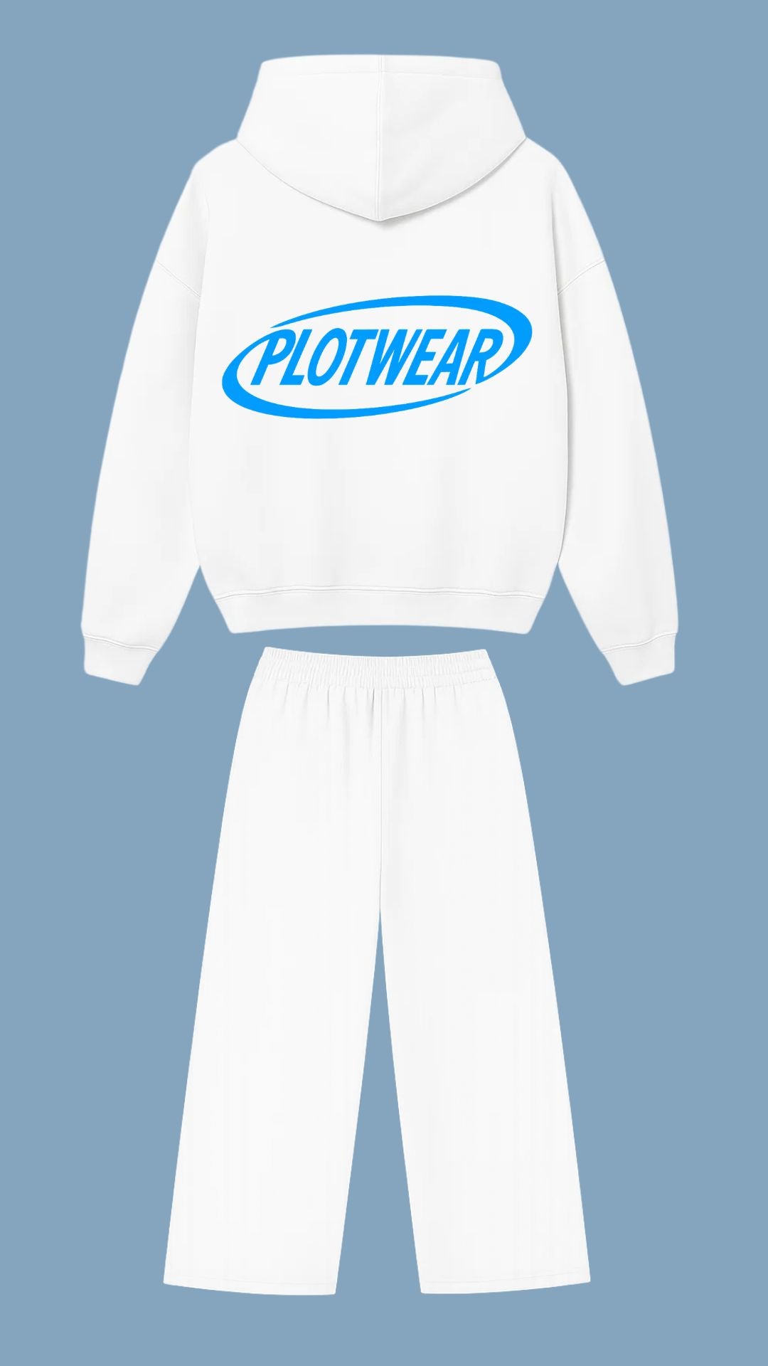 WINTER tracksuit - White & Light Blue