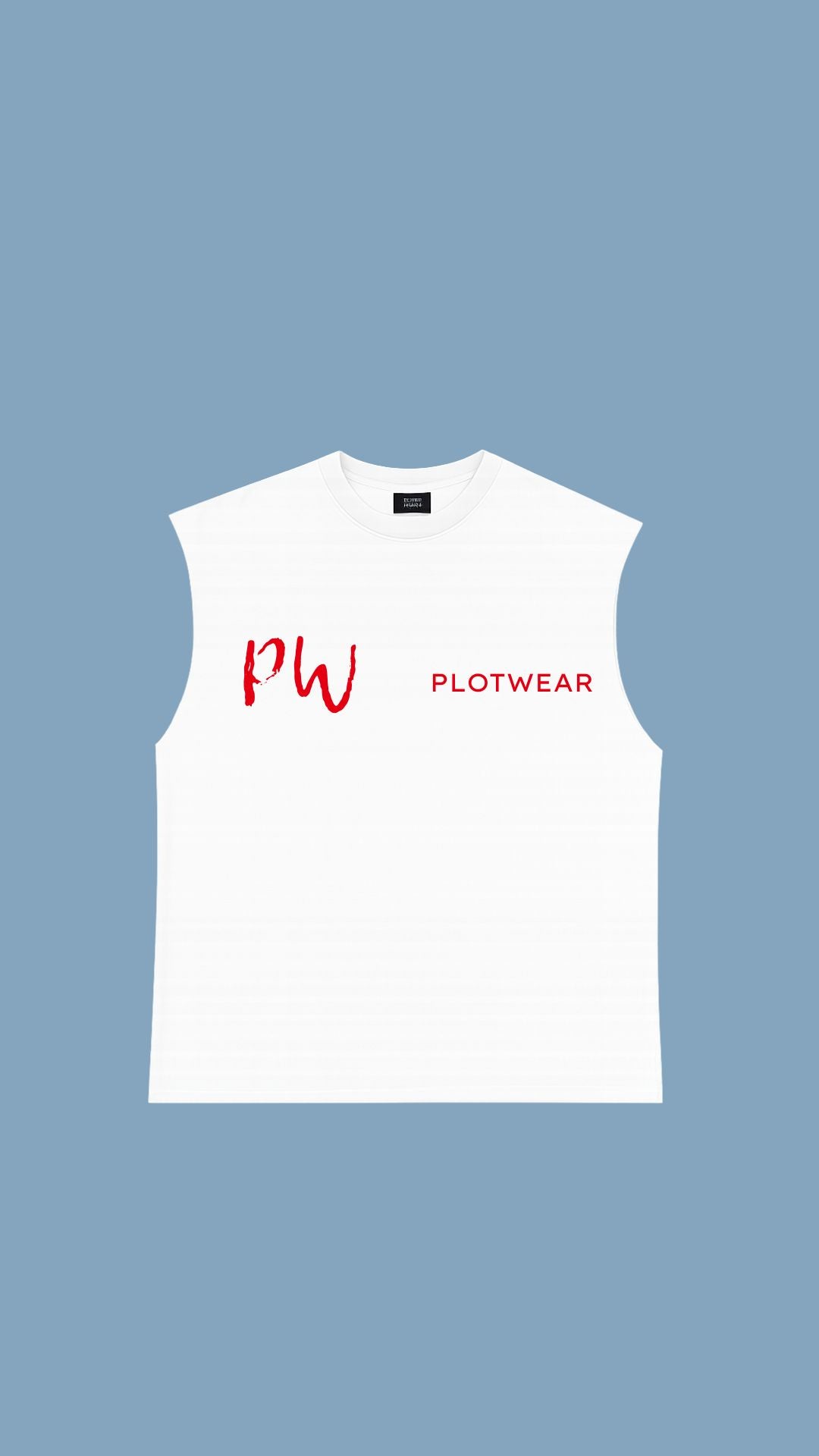 ART sleeveless shirt - White