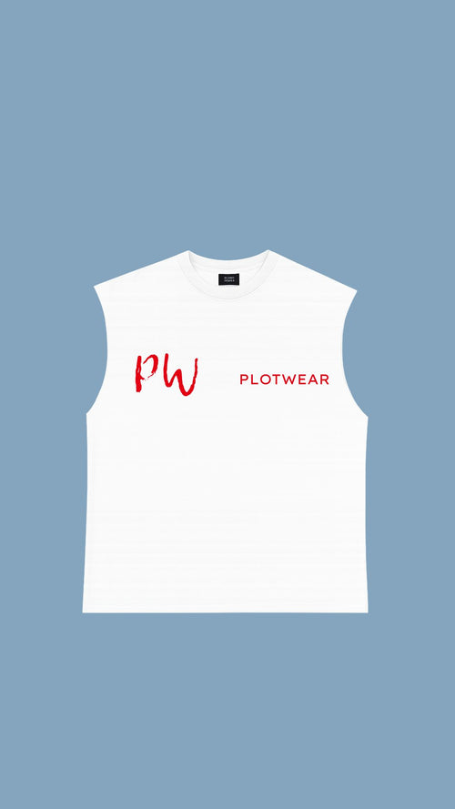ART sleeveless shirt - White