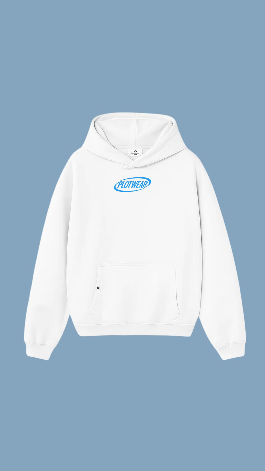 PLOTWEAR hoodie - White & Light Blue