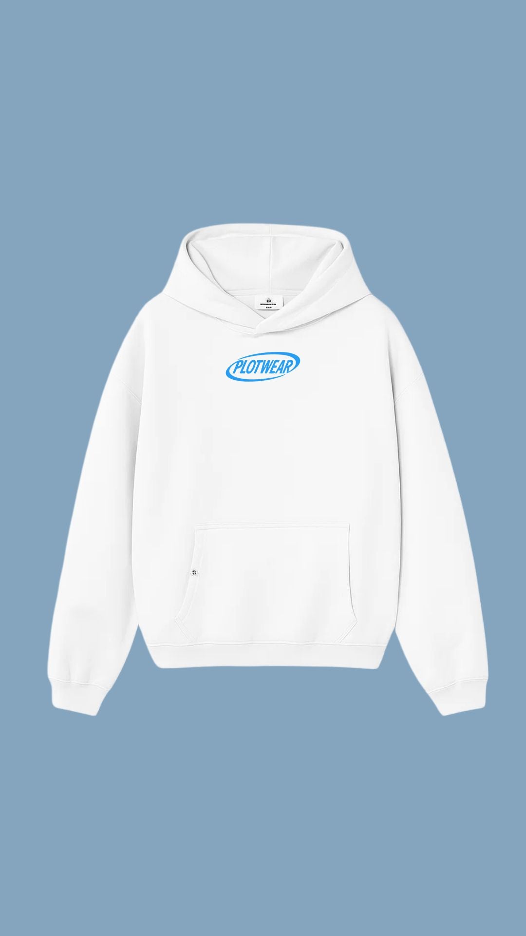 PLOTWEAR hoodie - White & Light Blue