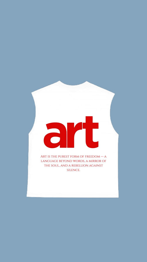 ART sleeveless shirt - White