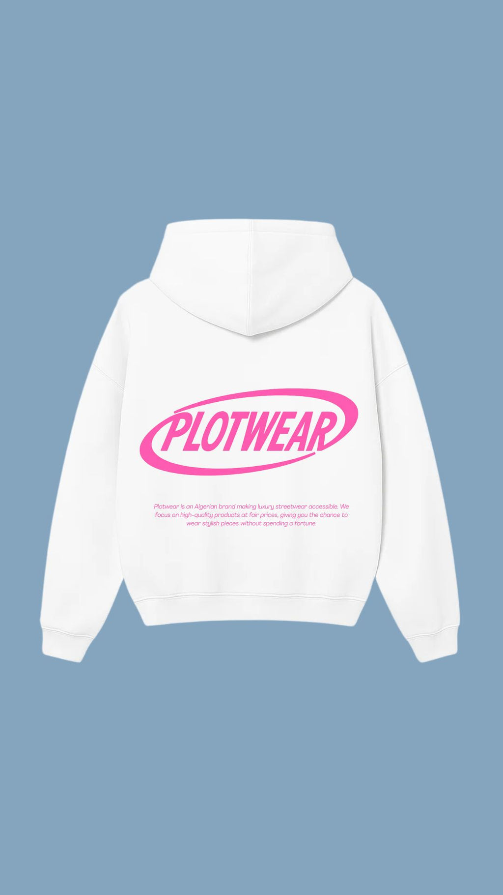 PLOTWEAR hoodie - White & Pink