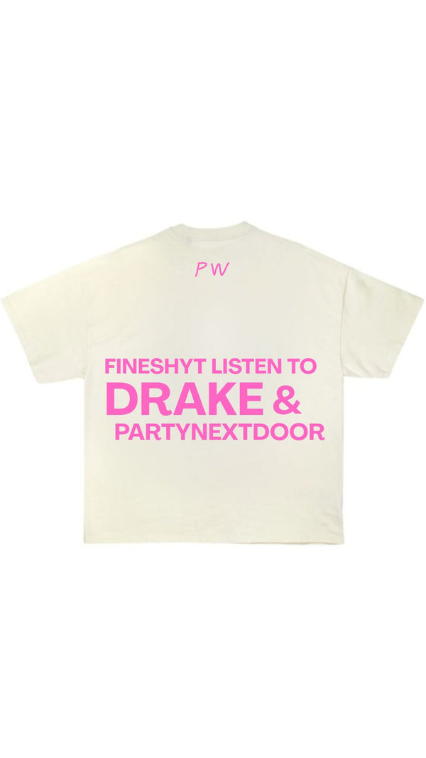 PLOTWEAR oversized shirt - White & pink