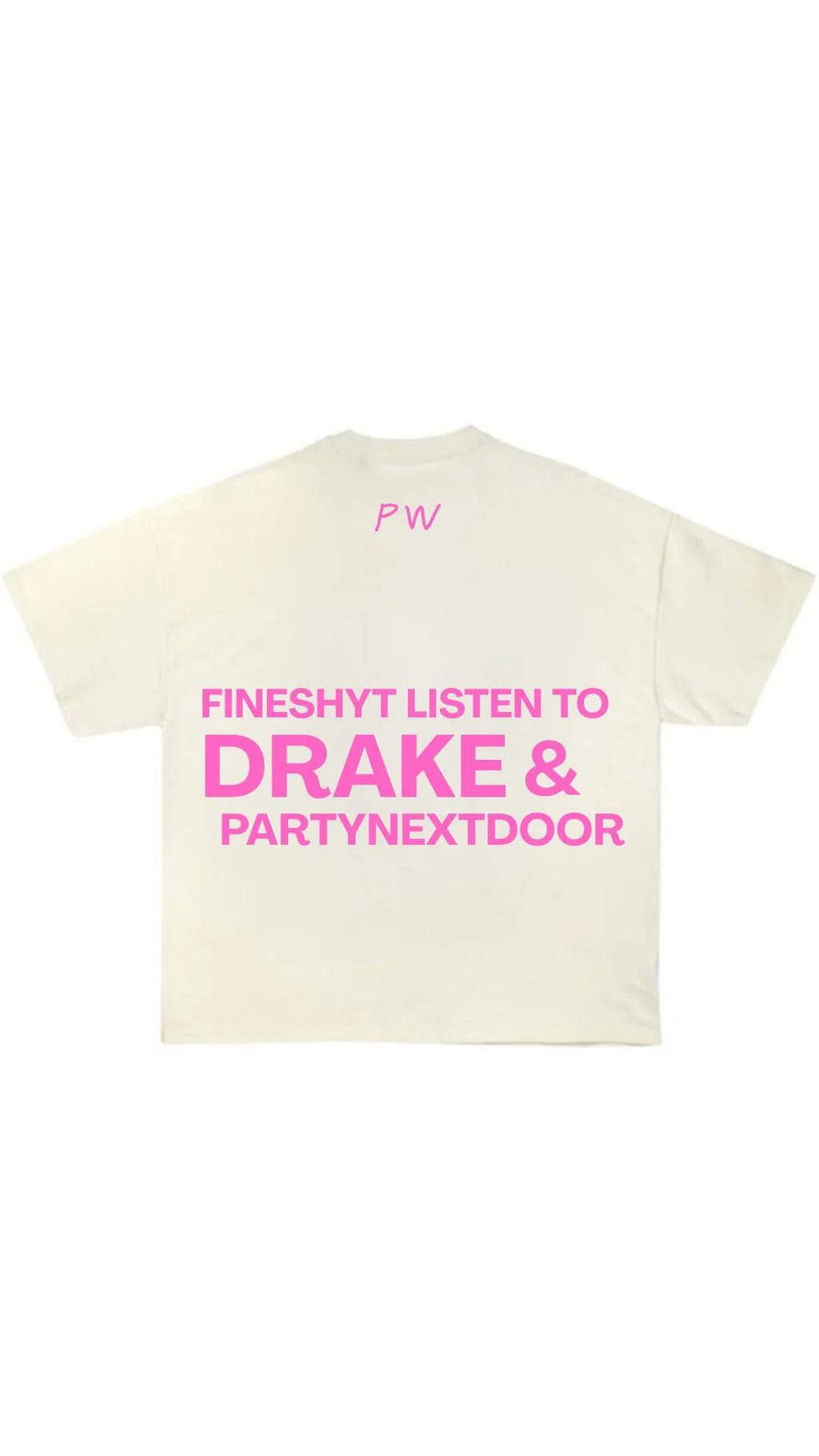 FINESHYT oversized shirt - White & Pink