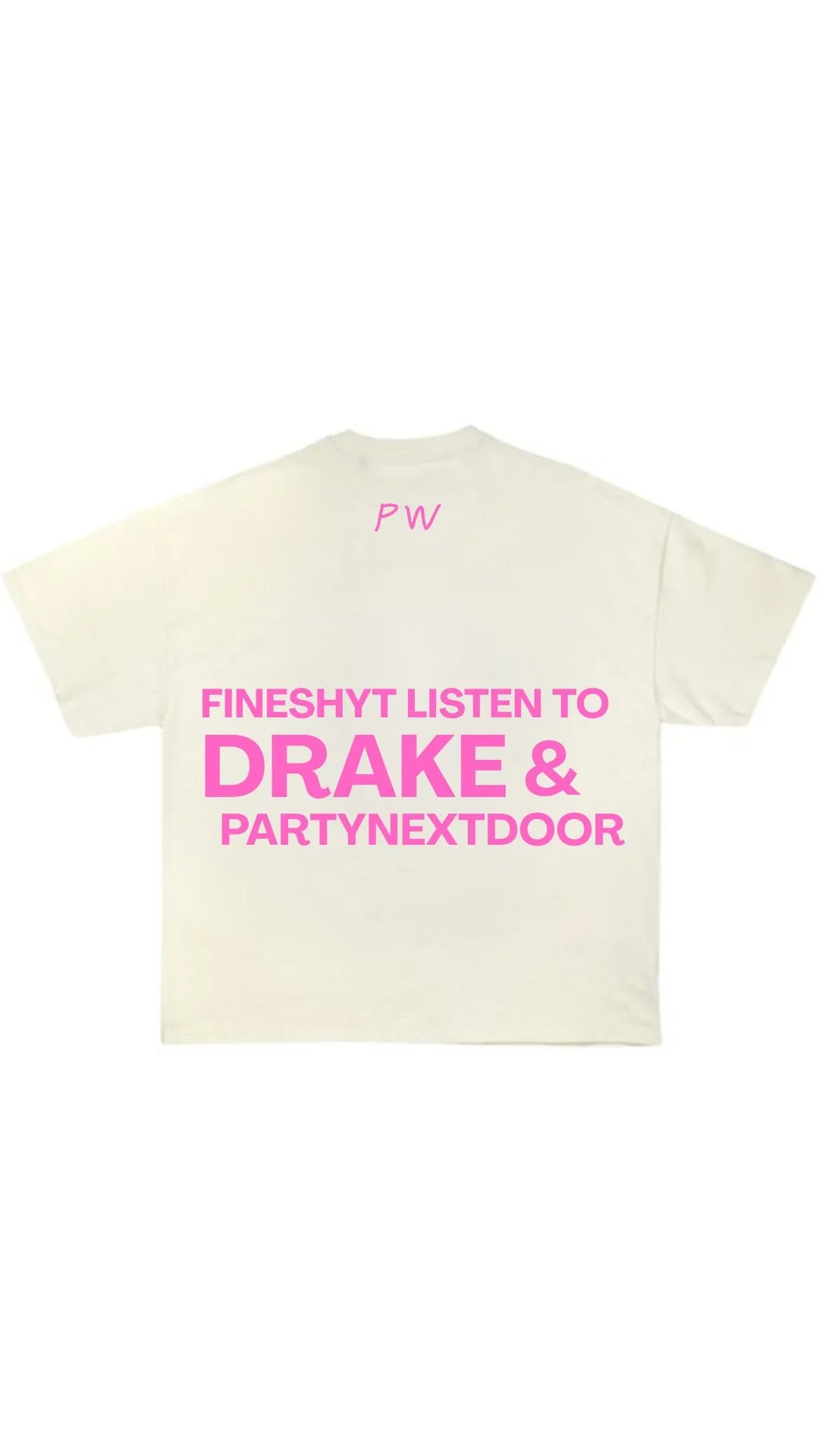 FINESHYT oversized shirt - White & Pink