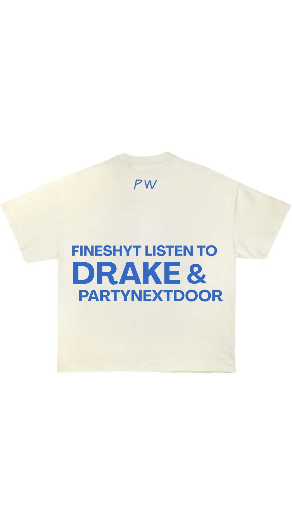 FINESHYT oversized shirt - White & Blue